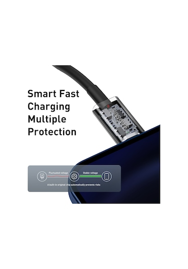 Baseus Superior Serisi Catlys-c01 Pd 20w Usb-c / Type-c - 8 Pin Arayüz Hızlı Şarj Veri Kablosu, Kablo Uzunluğu: 2m