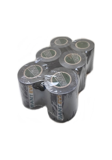 Siyah Pvc Bant 6 Adet 10cmx25metre İzolasyon Bandı 100mm Bant.evi