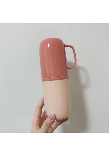 Sarı Seyahat Yıkama Fincan Taşınabilir Uygun Plastik Hafif Seyahat Diş Fırçası Bardağı Seyahat İçin Kılıf Sarı