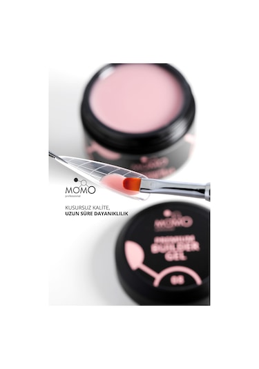 Momo Professional Premium Builder Gel Protez Tırnak Jeli No.08 Gül Kurusu 10 gr