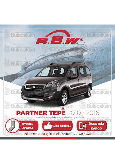 Peugeot Partner Tepee Muz Silecek Takımı (2010-2016) RBW