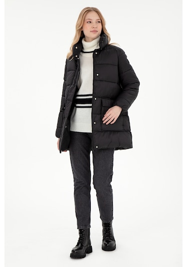 U.s. Polo Assn. Kadın Siyah Kaban 50292747-vr046 Siyah