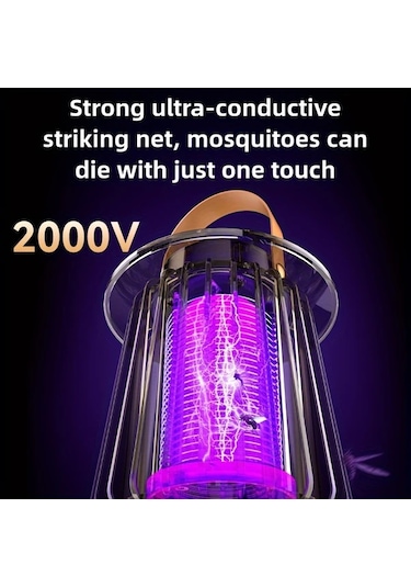 3'ü 1 Arada Çok Fonksiyonlu Sivrisinek Taşınabilir 3 Ü 1 Arada Çok Amaçlı Sivrisinek Öldürücü Lamba, Asılabilir Veya Düz Serilebilir, Elektrik Çarpması Korumalı Ve Temizlik Fırçası İle Kolay Temizlenir, İki Renkli Ortam Aydınlatma Fonksiyonu