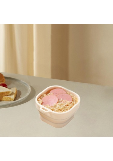 Homyl Katlanabilir Kase Yeniden Kullanılabilir Gıda Saklama Bej Bej