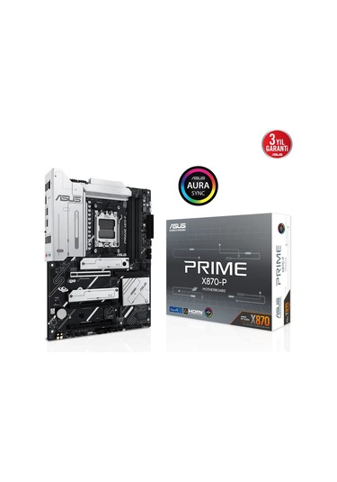 Asus Prıme X870-p, 4xddr5, 4xm.2, Hdmı, Dp, Type-c, Am5 Soket Gamıng Anakart