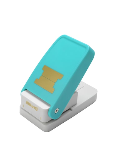 Aubyhe Mavi Tek Delikli Etiket Delici, 0.7mm Kesim Kalınlığı, Abs+ Çinko Alaşımlı, El Kolu Ve Saklama Kilitli, Defter-not-kitap İçin Dıy İndeks Etiket Oluşturucu Mavi