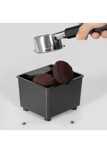 Suntek Sayaç Bar Mutfak Için Kahve Öğütülmüş Çöp Kutusu Siyah