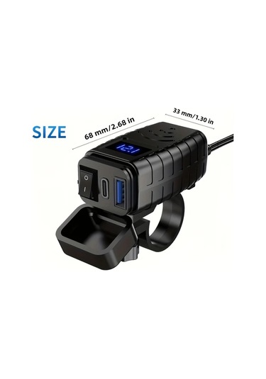Motion003 Cs Motosiklet Usb Şarj Cihazı Qc3 0 Usb C 30w Usb A 18w Hızlı Şarj Telefon Gps A
