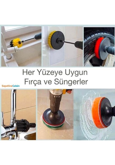 Sepetinegelsin 31 Parça Çok Amaçlı Ev Banyo Ve Oto Matkap Ucu Temizlik Seti