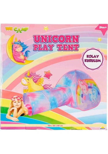 We Camp Unicorn Tünelli Oyun Çadırı Çok Renkli