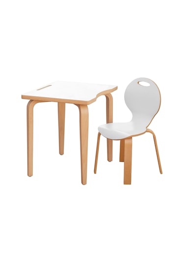 Pearl Beyaz Laminatlı Masa Takımı