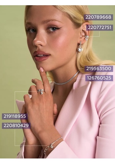 Miestilo Kafes Küpe 925 Ayar Gümüş, Tek Küpe, Gümüş Ve M Harfli. 220789668 Diğer