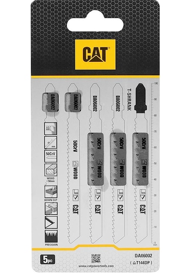 Cat Da06002 5 Parça Profesyonel Ahşap Hızlı/kaba Kesim Dekupaj Testere Bıçağı, Ucu