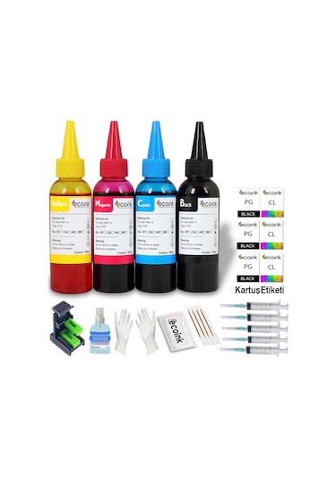 Ecoink HP 2133/ HP 2134 Uyumlu HP 302 Kartuş Dolum Seti 4X100ml
