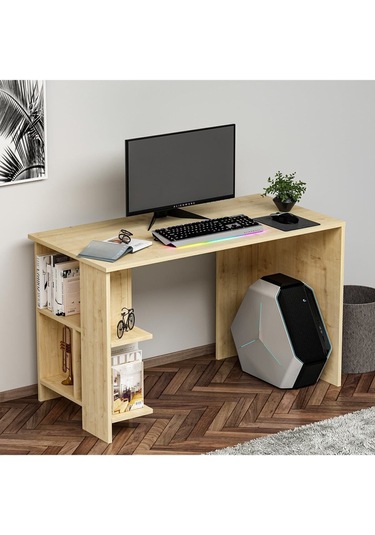 Alya Çalışma Masası Safir Meşe - Bej Bej