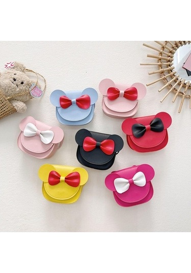 Dancemonkey Satchel Omuz Mini Kulaklı Küçük Küçük Kızlar Kırmızısı Ilmek Gül Fare Dayanıklı Çantaları Çanta Ve Pembe