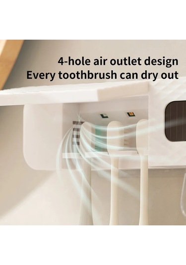 1 Akıllı Diş Fırçası Rafı Duvara Monte 3 Yuvalı Diş Fırçası Akıllı Kurutma Black Amerika Birleşik Devletleri Siyah