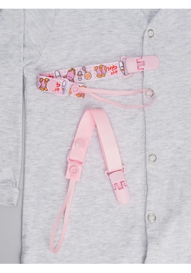 Yudgı Emzik Tutucu Kumaş Şeritli 2 Adet 313574197 Pembe