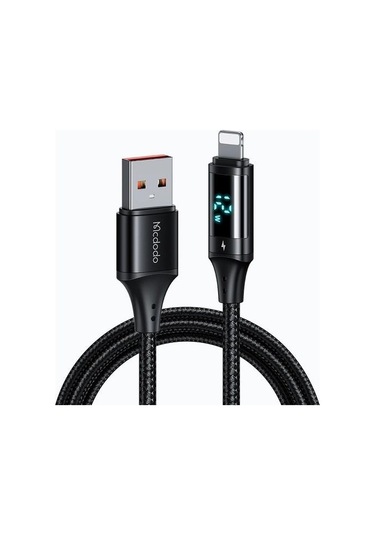 Mcdodo Dijital İphone Uyumlu Hızlı Data Şarj Kablo 3A 1.2M Siyah Ca-1060 (526219070)