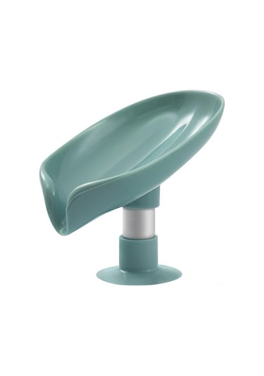 Gri Yaprak Şekilli Sabunluk Duş Sabunu Raf Banyo Sabunu Kutusu Dikey Vantuz Çamaşır Sabunu Bulaşık Depolama Tepsisi Banyo Malzemeleri