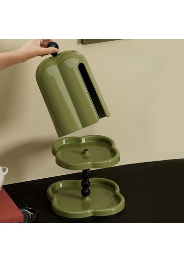 Homyl Tepsili Mendil Kutusu Kağıt Dağıtıcısı Ev Yeşil