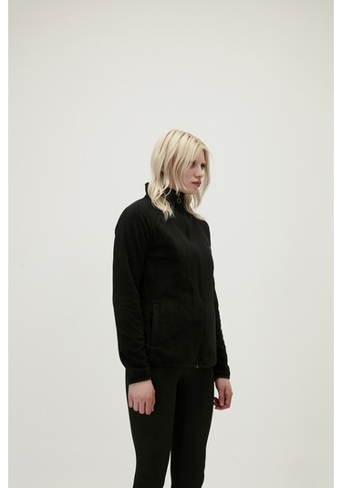 Bad Bear Wilma Full-zip Siyah Fermuarlı Kadın Polar Sweatshirt-siyah Siyah