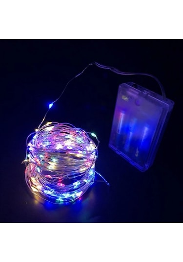 Greyder Gd967 Şerit Pilli Aydınlatma 5 Metre 50 Adet Rgb Peri Led Çok Renkli
