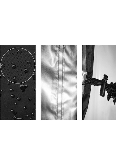 Dancemonkey Su Geçirmez Bbq Kapağı - Taşınabilir, Tozlu Alanlar İçin Siyah Siyah