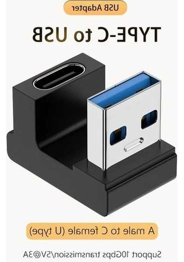 Fastbuy 5a Usb4.0 Otg Adaptör 240w Hızlı Şarj 8k 60hz 90/180 Dirsek Orange