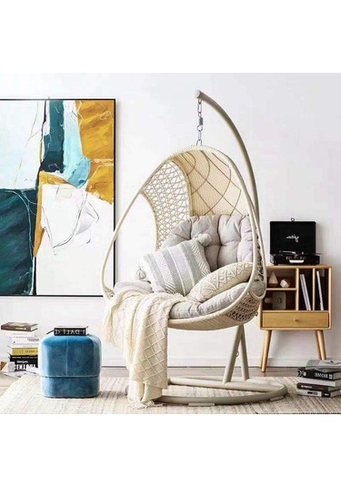 Bahar 800lbs Hamak Sandalyeleri Ve Sundurma Salınımları Asma Kapasitesi 1 Beyaz - Turkuaz