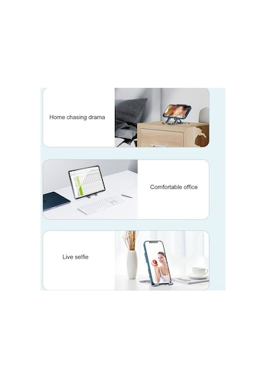 Novahub Pratik Katlanabilir T612 Telefon Ve Tablet Desteği - Gümüş Renk, Hafif Ve Şık