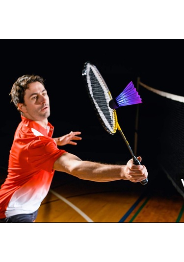 Aubyhe Led Işıklı Renkli Flaş Badminton Topu, Gölge Tüyü, Hafif 6.7g , Tek Tuş Açma/kapama, 6 Adet Paket, Gece Sporu İçin Dayanıklı