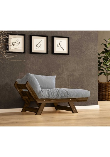 Woodesk Adalar Masif Ceviz-gri Renk Berjer Cpt8133-140