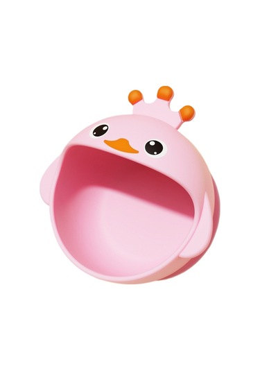 Jianfan Silikon Tabanlı Paslanmaz Çelik Bebek Mama Kasesi Dökülme Önleyici Pembe Taç Ördek Yeşil Pembe/yüzük Kaşıkçı Çatalı Pembe