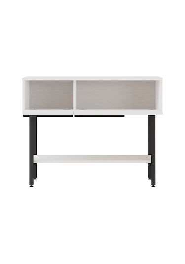 Robin Home Lidya Dresuar Aynalı Kapaklı Metal Ayaklı Beyaz