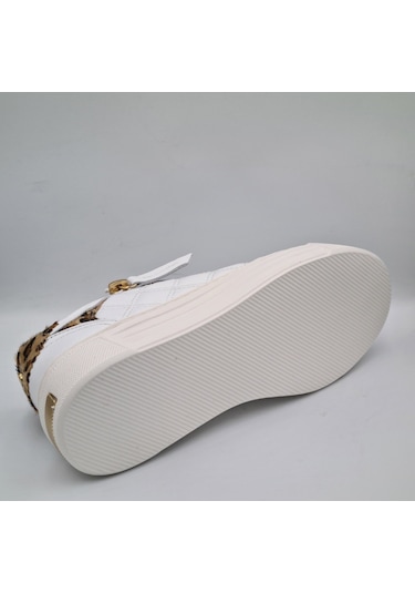Mammamia D25ka-7305 Beyaz Hakiki Deri Kadın Deri Sneaker Beyaz