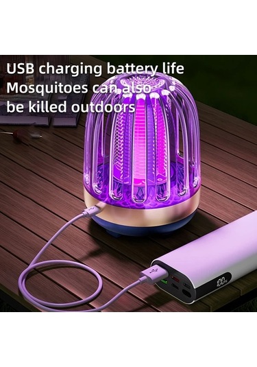 Xuweiwei Mavi 2 İn 1 Usb Sarj Edilebilir Sivrisinek Oldurucu Lamba 360 Uv Kovucu Sessiz Tasinabilir Ic Dis Mekan Elektrikli Bocek Lambasi