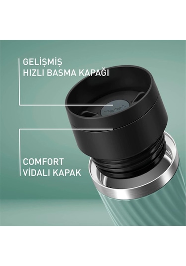 Travel Mug Easy Twist Termos Yeşil - 0.36l 004 Yeşil