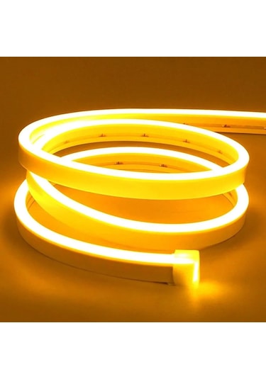 5 Metre 12 V Dış Mekan Sarı Neon Led