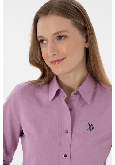 U.s. Polo Assn. Kadın Menekşe Gömlek Basic 50307726-vr037 Menekse
