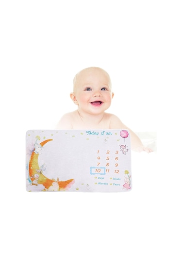 Suntek Bebek Milestone Aylık Battaniye Çok Renkli