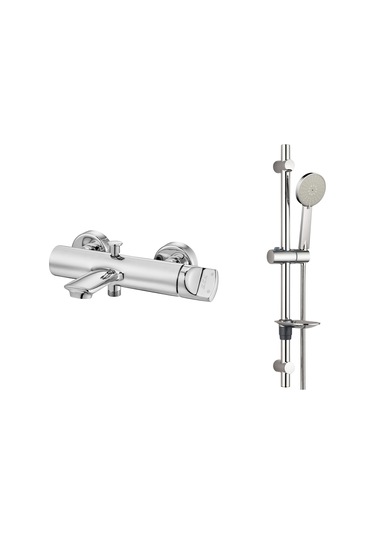 Eca Myra Banyo Bataryası + T-may Lidya Oval Borulu Hareketli Sürgülü Duş Seti Üst Takımı Krom