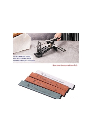 Didadodo Çoklu Boyutlu 4 Parça Korund Bıçak Ve Makas Bileme Taşı Seti