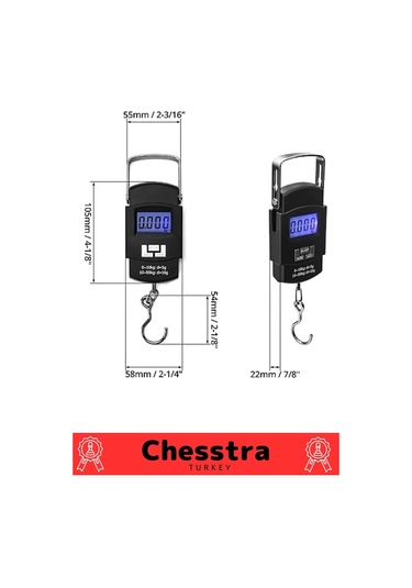 Lcd Ekran Seyahat Bavul Ağırlık El Terazi Dijital Çok Amaçlı Taşınabilir Askılı Pilli Bagaj Tartısı Çok Renkli