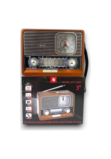 Bluetooth Hoparlör - Nostaljikradyo 1647 Kablosuz, Şarjlı, Taşınabilir