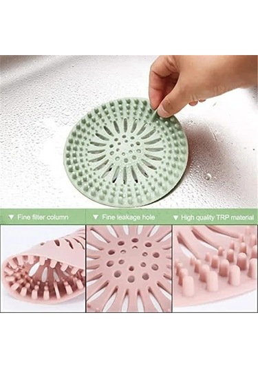 Joyhub Mingjin Shop2 No.9 Stili 130mm Yuvarlak Silikon Drenaj Saç Catcher, Mutfak Lavabo Süzgeç Banyo Duş Banyo Stoper Drenaj Kapağı Saç Trap, Mutfak Için Filtre Ex1q8f Renkli Çok Renkli