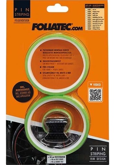 Foliatec Jant Şerit Seti Ve Montaj Aparatı 215x4cm-6mm Neon Yeşil
