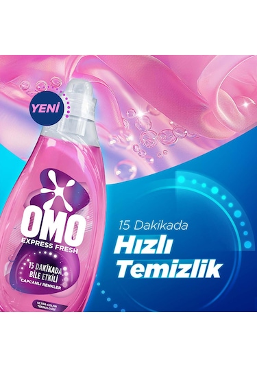 Omo Express Fresh Capcanlı Renkler Renkli ve Siyahlar Sıvı Çamaşır Deterjanı 2 x 1480 ML
