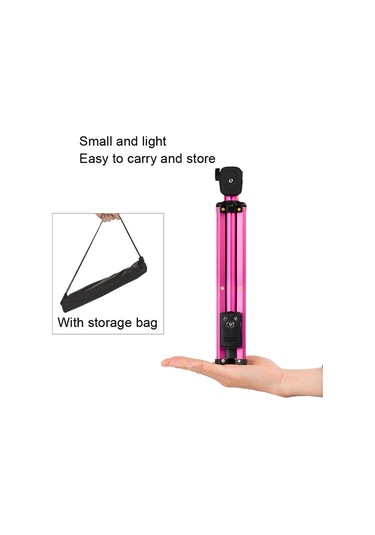 Cbtx Yunteng 1688 Selfie Stick Tripod Bluetooth Uzaktan Kumanda Kamera Standı Pembe
