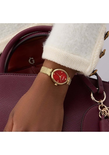 Guess Gugw0935l4 Pırlantalı Kadın Kol Saati Altın